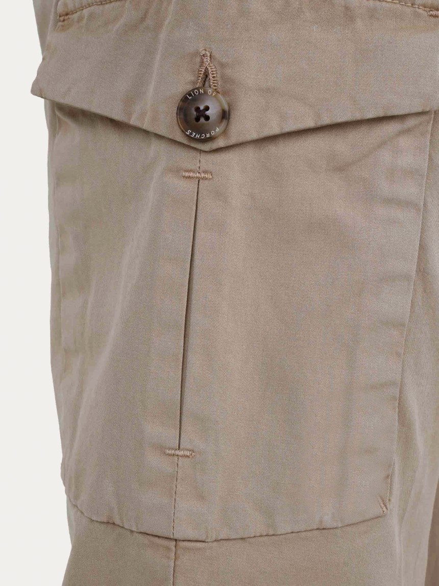 Calças regular fit chino de algodão stretch