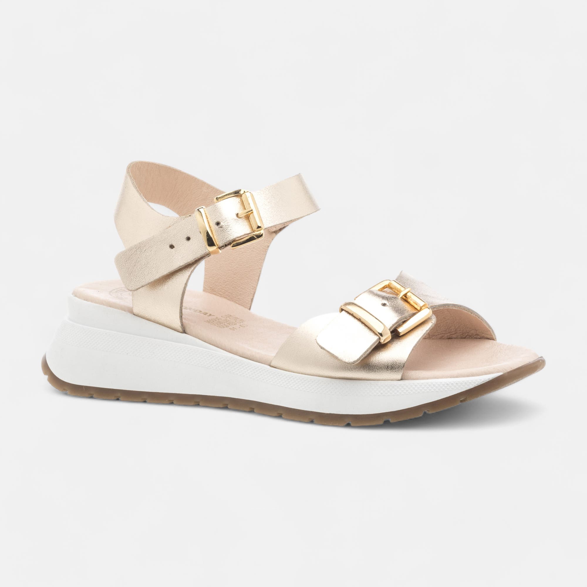 Sandales Femme en cuir or