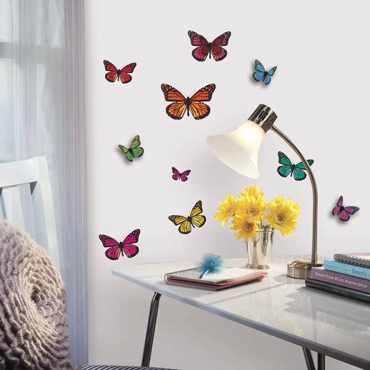 TheDecoFactory Papillons Relief 3D - Stickers déco