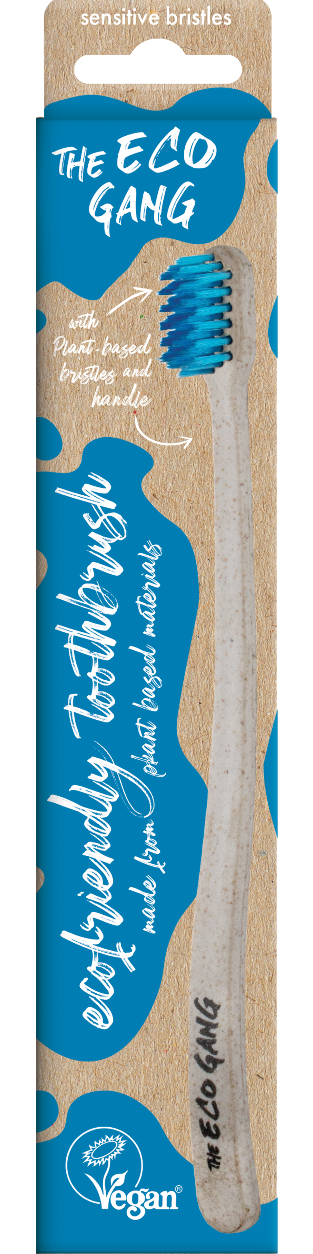 The Eco Gang  Adult Plant-Based Toothbrush, Blue