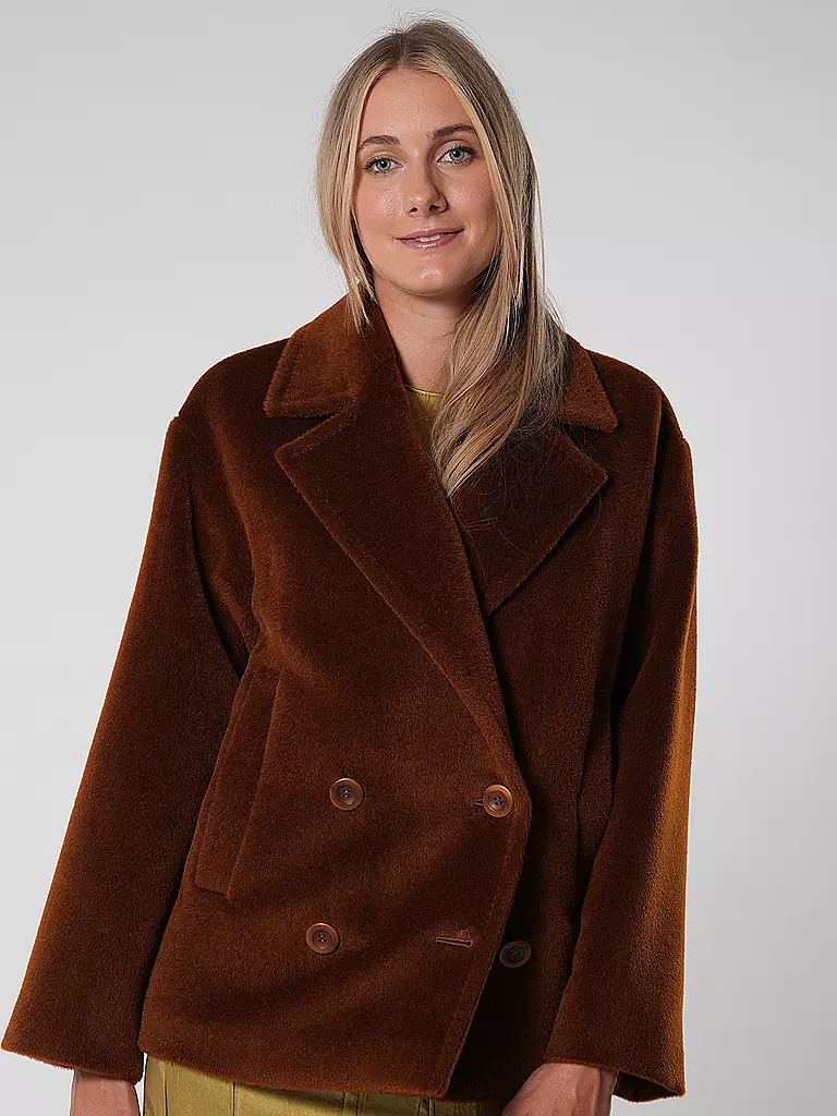 MAX MARA STUDIO Mantel in Felloptik FILOVIA  braun