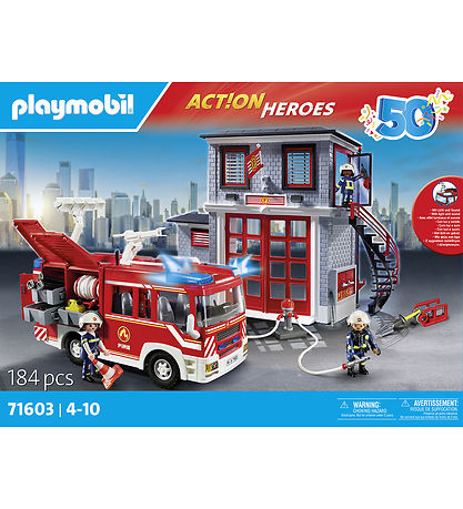 Playmobil Action Heroes - K?mpestort Brandv?sen-s?t - 71603 - 18