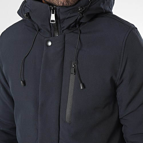 Parka Capuche Bleu Marine