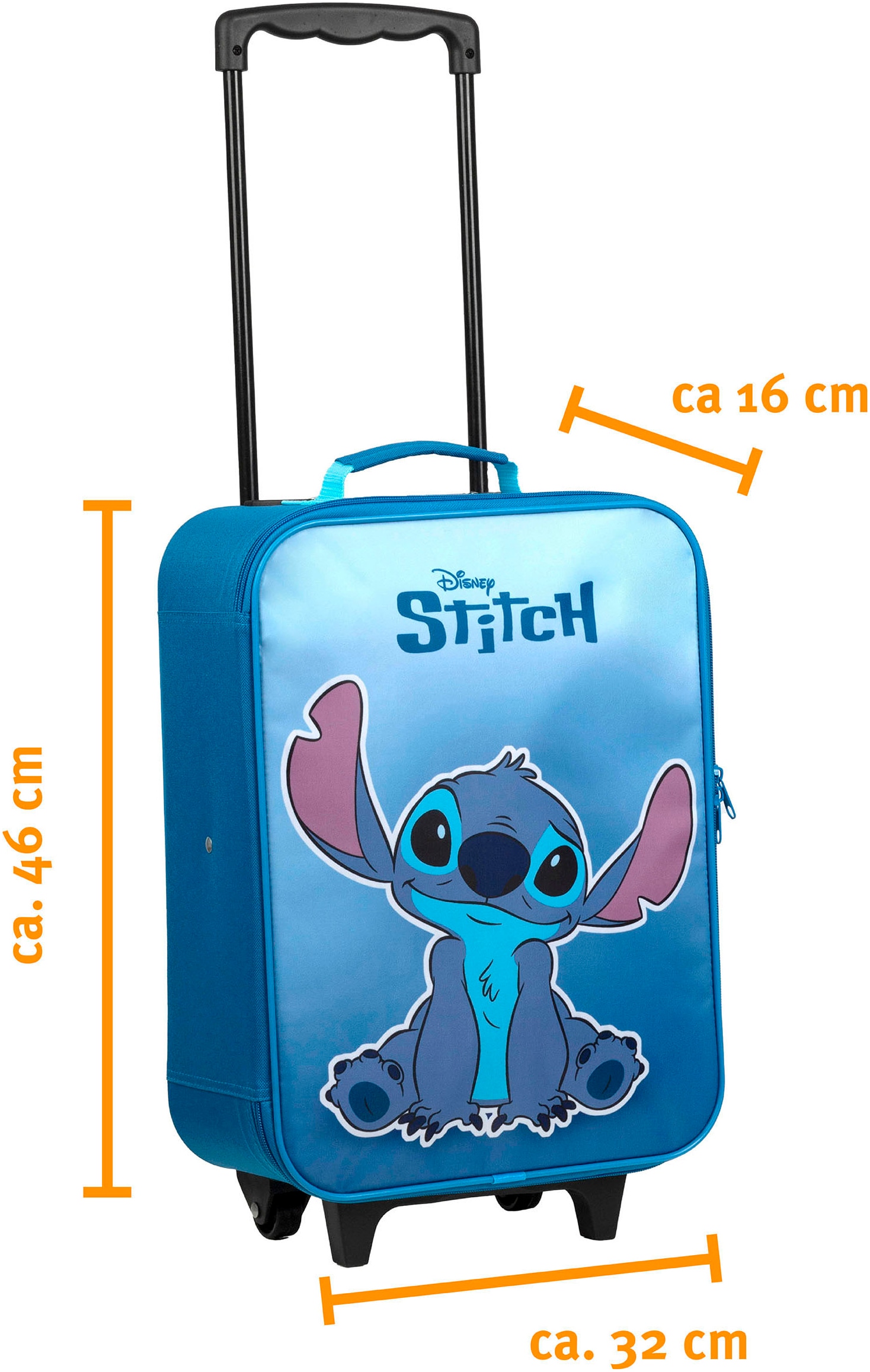 UNDERCOVER Kinderkoffer »Trolley, Lilo & Stitch« 16 l 2 Rollen