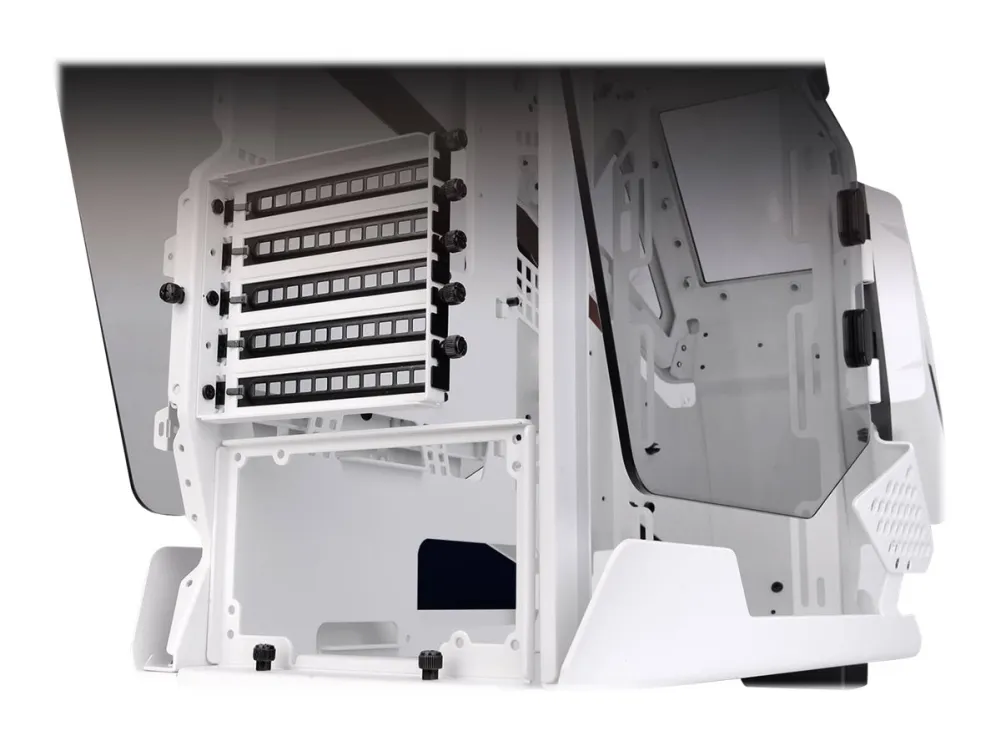 Thermaltake AH T200 - Tower - micro ATX - sidepanel med vindue (hærdet glas) - ingen strømforsyning (PS/2) - hvid - USB/Lyd