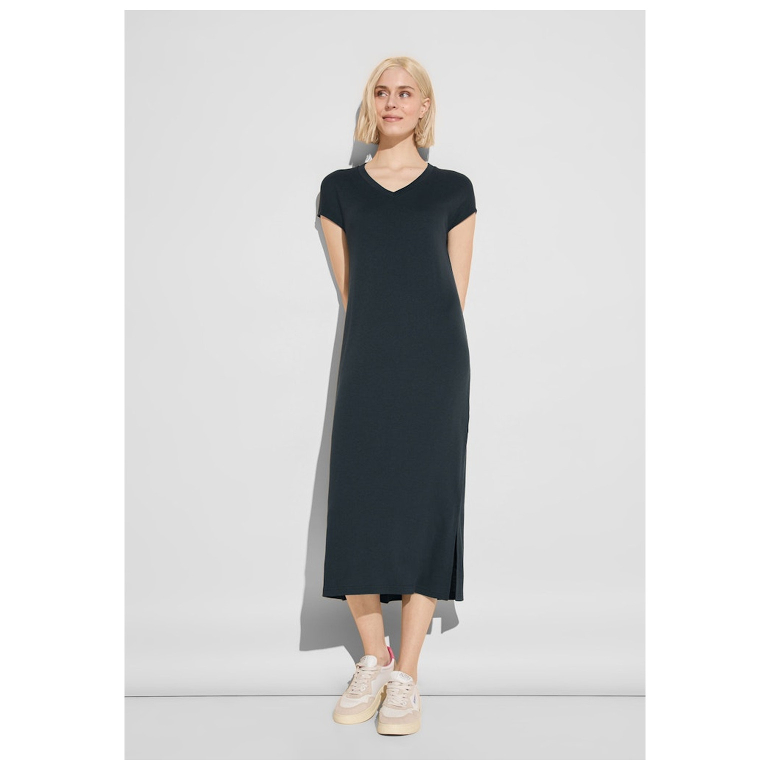Street One Fake Knit Dress_solid