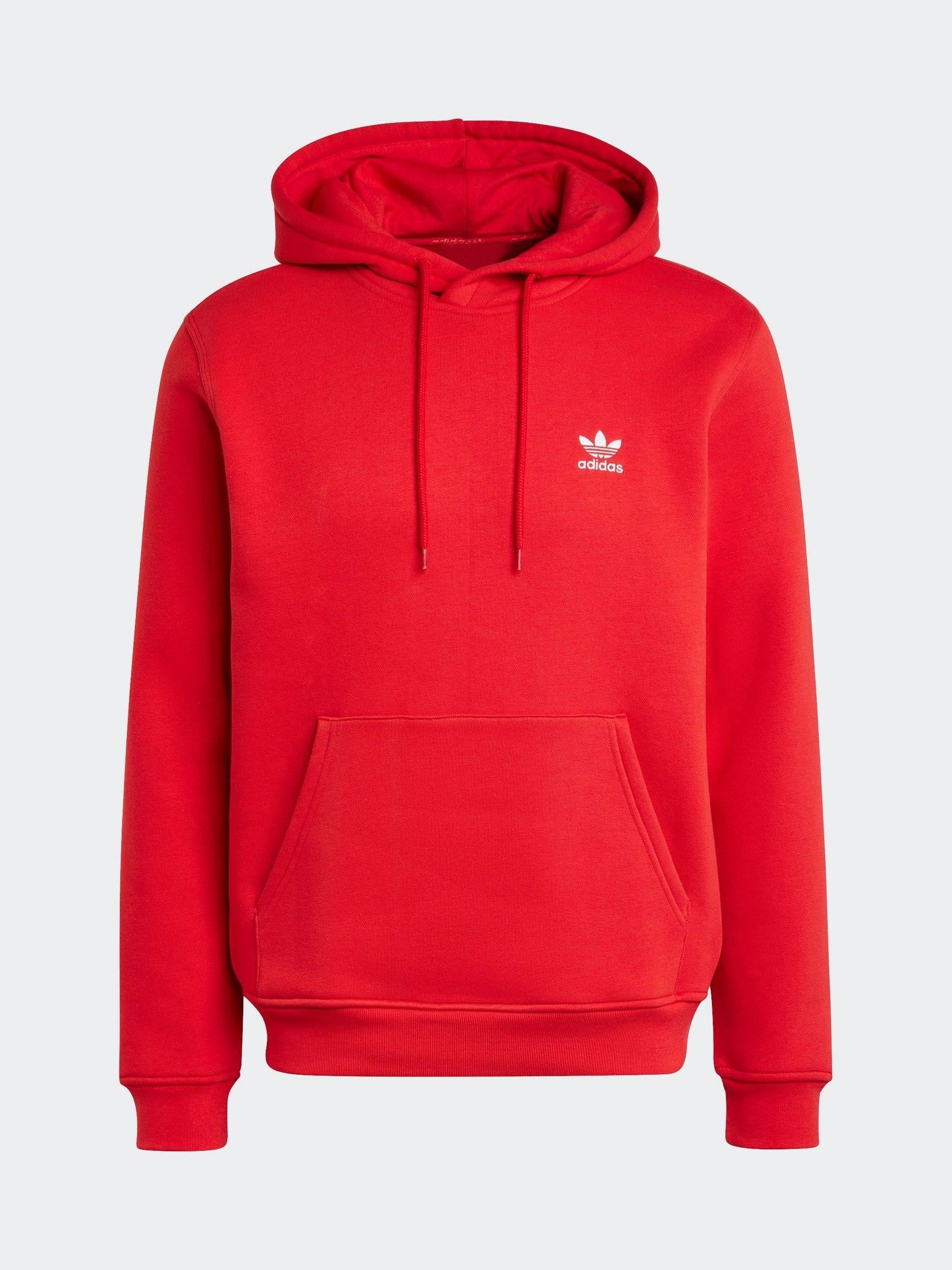 Rood - adidas Originals Essentials hoodie met trefoil