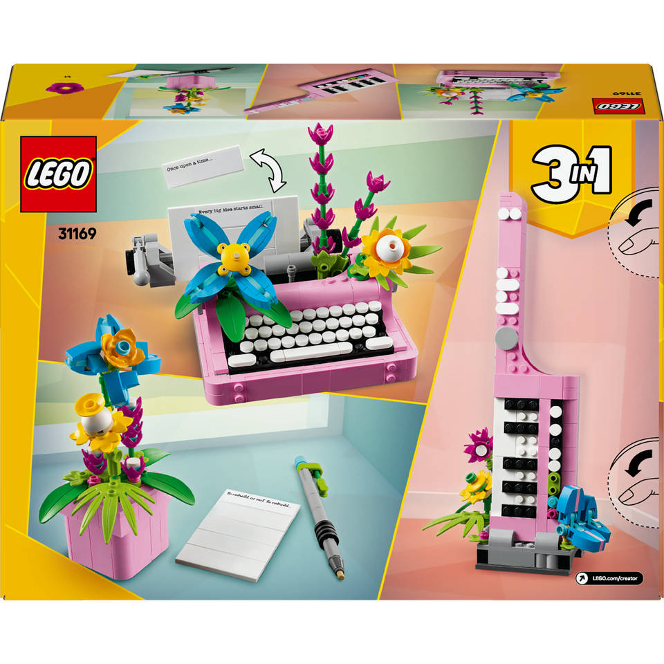 LEGO Creator 3-in-1 typemachine met bloemen 31169