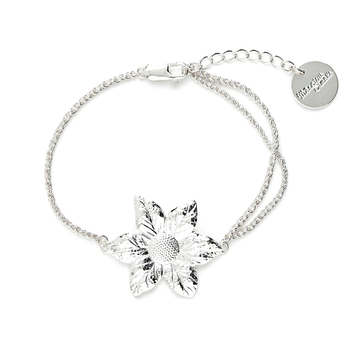 bracelet fleur plaqué argent - HESPÉRIS