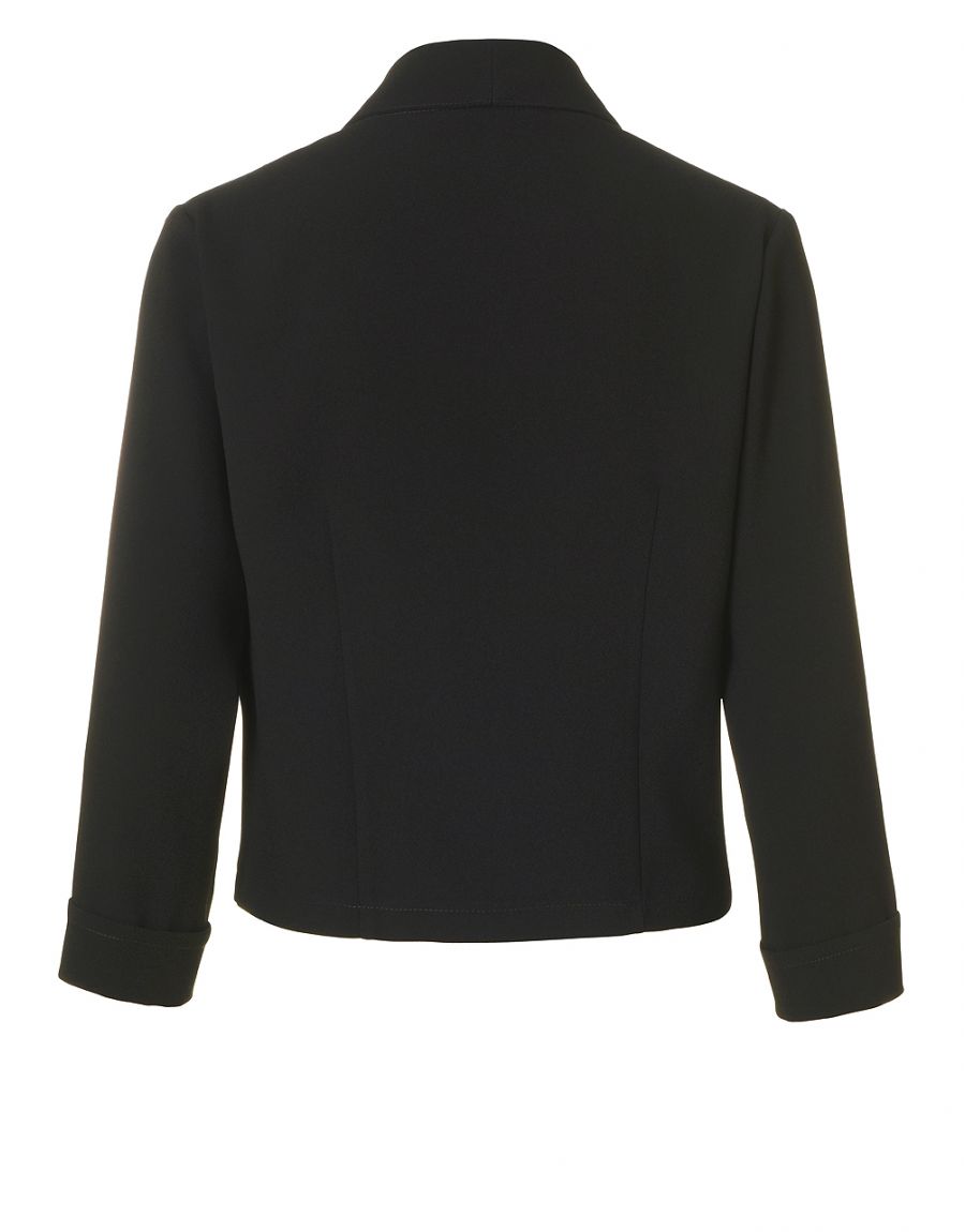 Boléro chic en crêpe noir