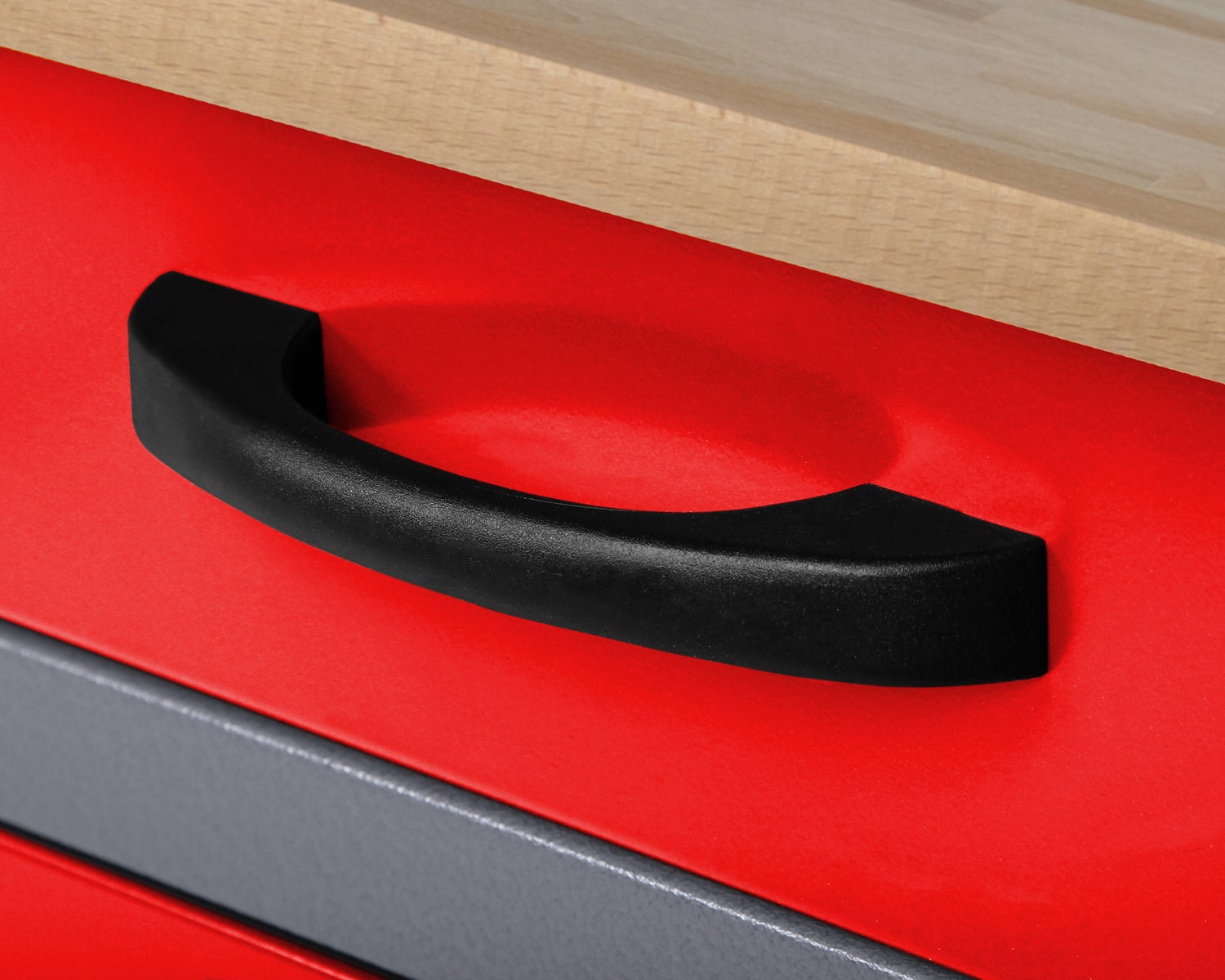 Ondis24 Wollen werkbank, 60 cm, rood, 1 lade, 1 deur, werkplaatsuitrusting