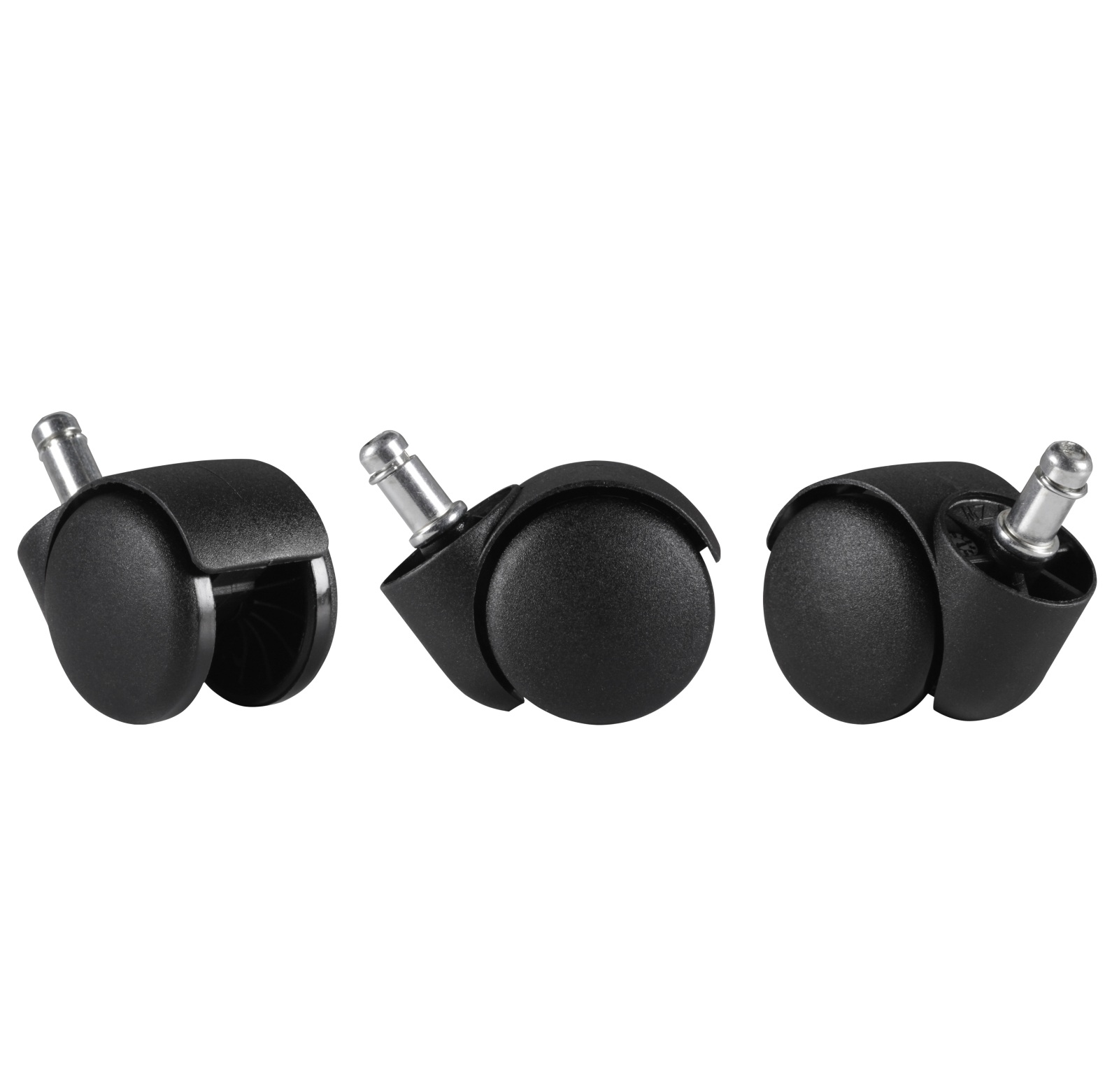 5er-Set Weichbodenrollen - schwarz - 50 mm