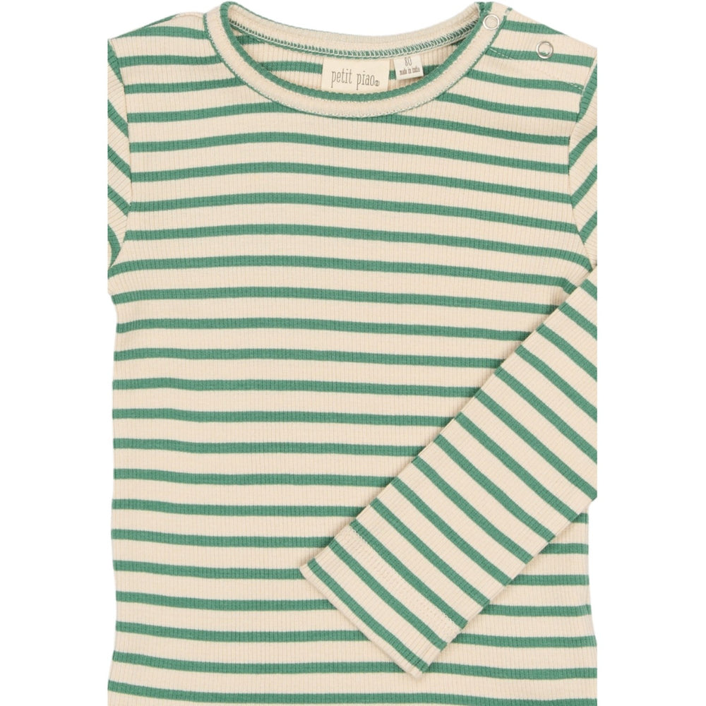 Køb Petit Piao Frosty Spruce Striped PPSky L_S Tee