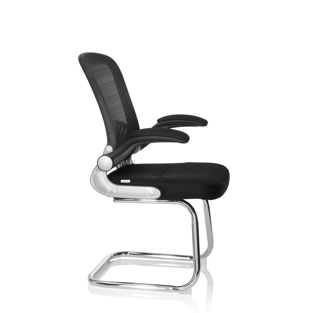 Freischwinger FLYER PRO V Stoff/Netzstoff mit Armlehnen hjh OFFICE