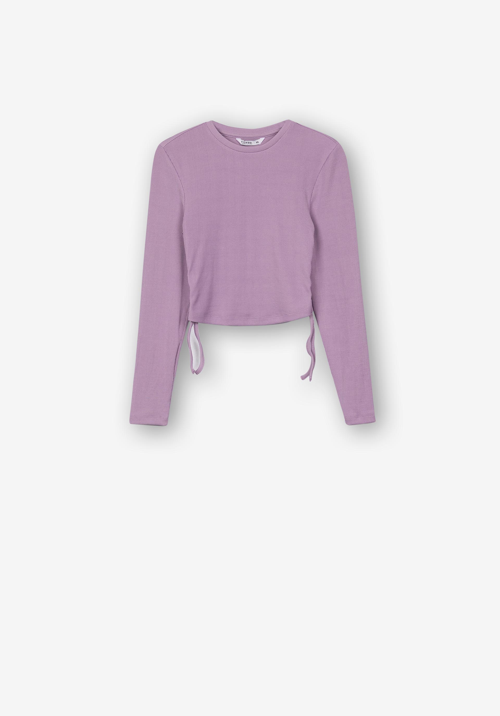 T-shirt com Franzidos Laterais