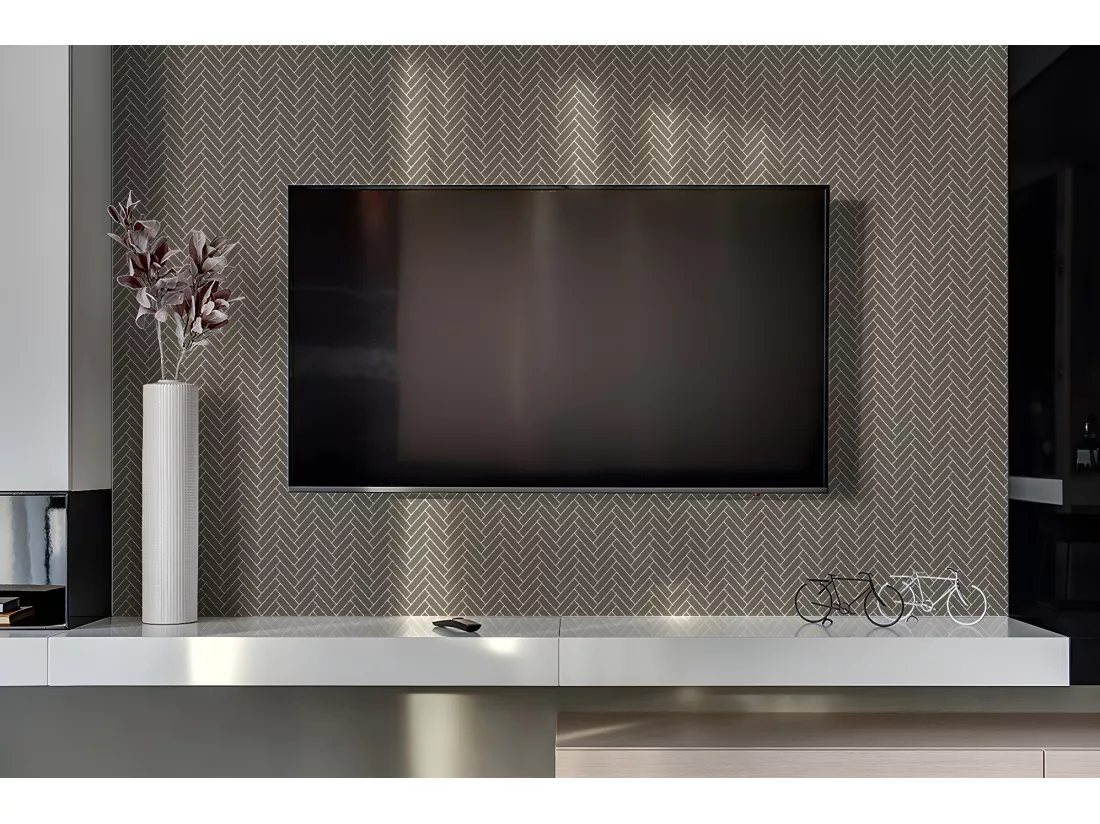 Panneaux muraux en vinyle, Planches en vinyle adhésives - 100x50 cm - Chevrons