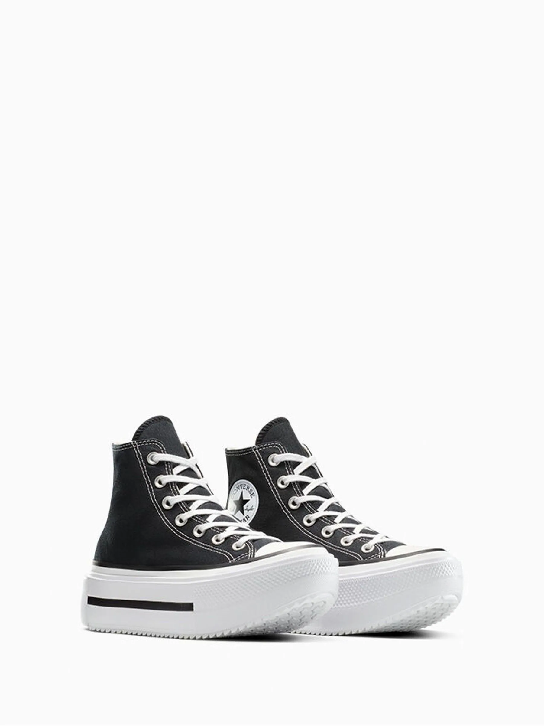 Zwart - Converse Chuck Taylor Teen Lift Double Stack Trainers