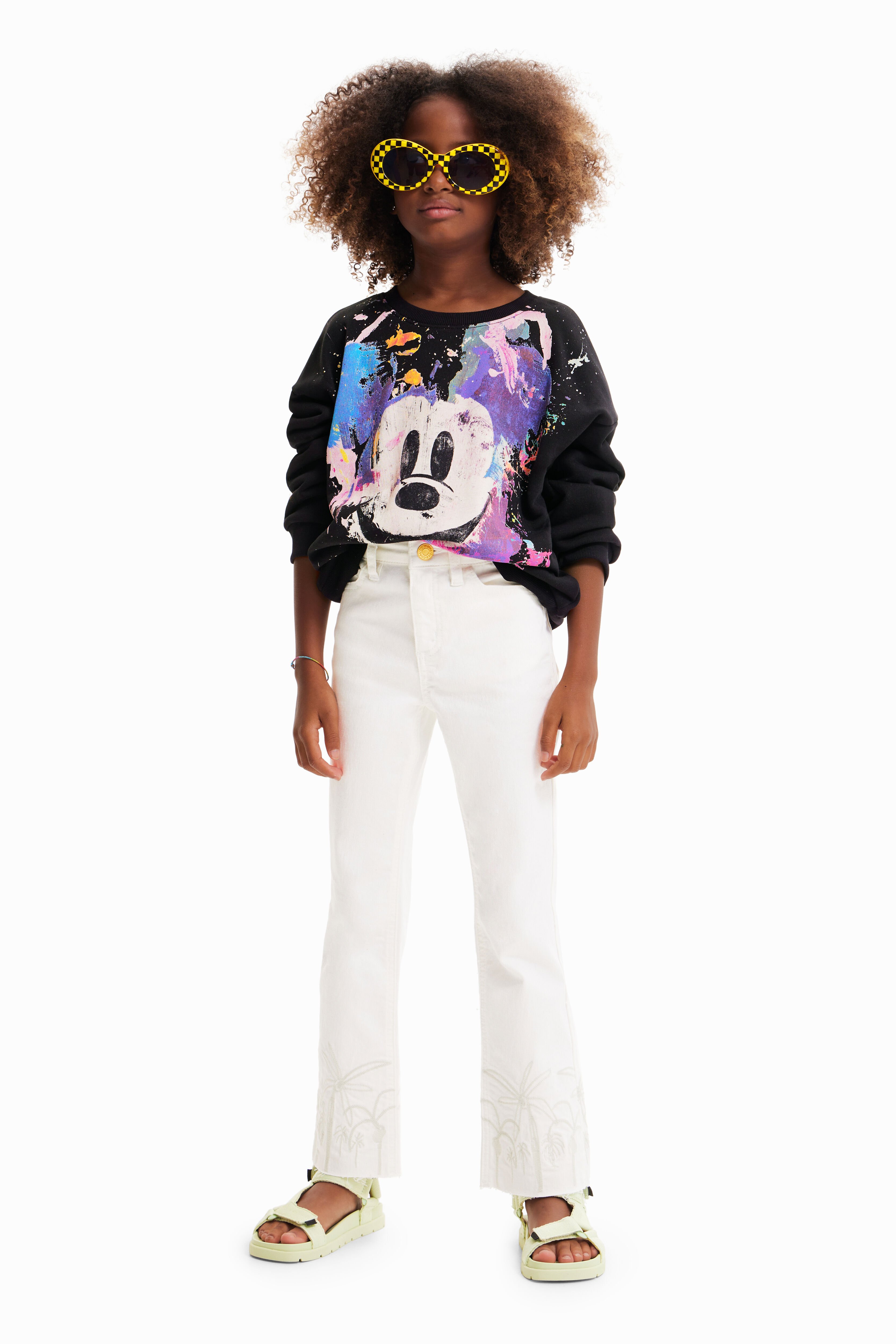 Sweat-shirt Mickey Mouse éclaboussure
