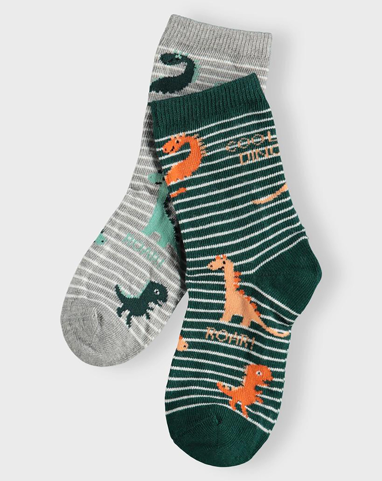 Jaquard-Socken NMMTEN 2er-Pack in forest green