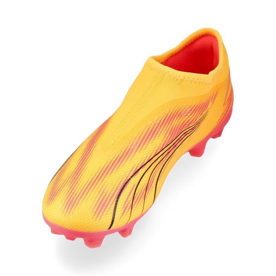 PUMA Ultra Match   Laceless FG/AG Forever Faster - Sun Stream/Noir/Crépuscule Enfant