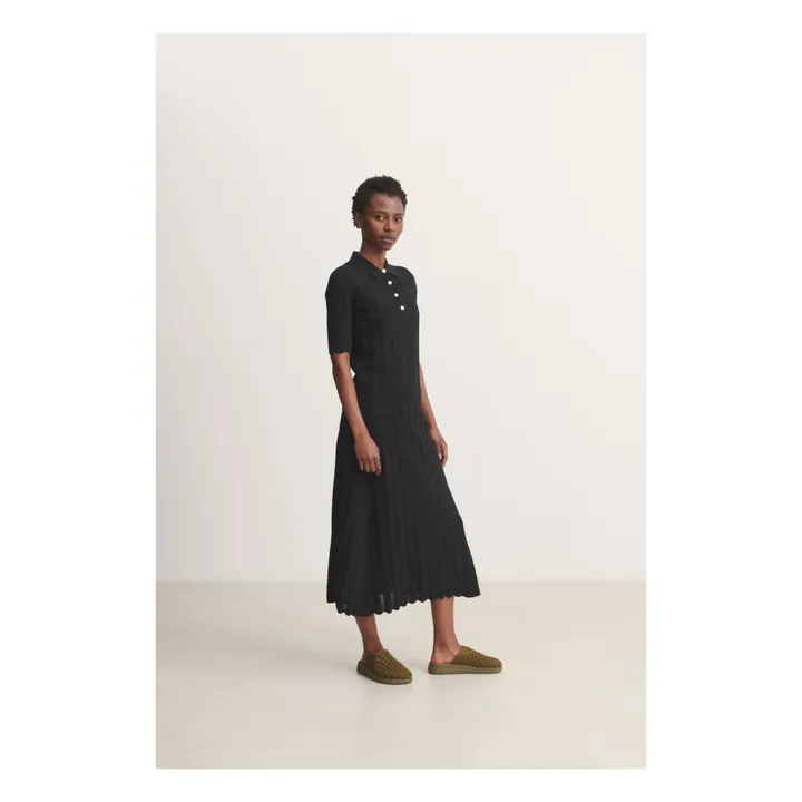 FUB Polo Pointelle Coton Bio - Collection Femme | Noir