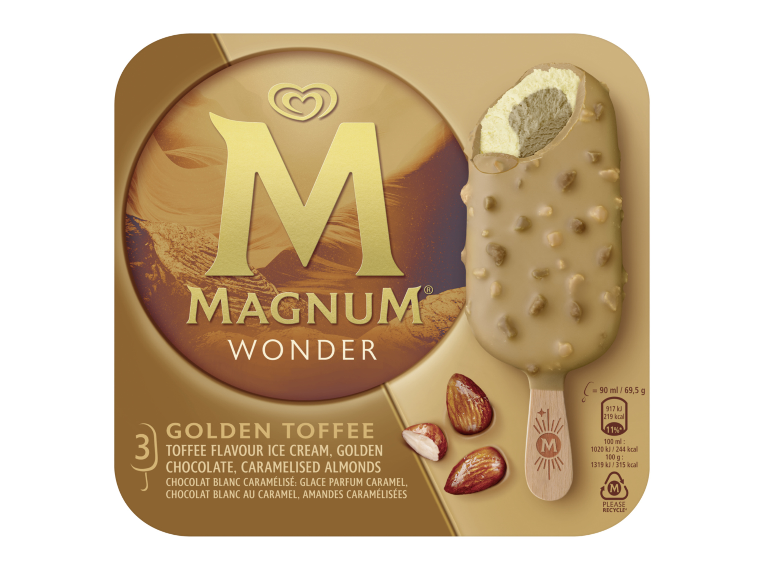 GELADO MAGNUM WONDER 3X90ML
