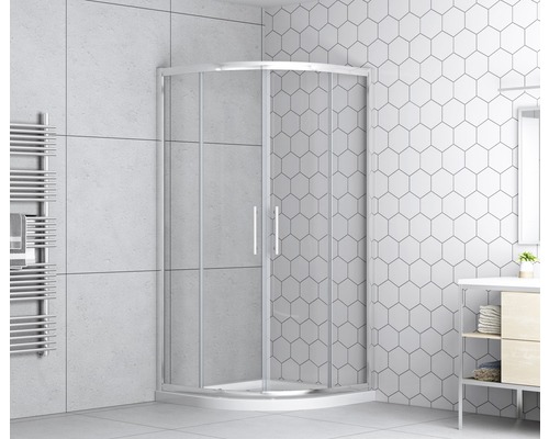 form&style ronde douche MOOREA R550 90 x 90 cm helder glas profiel kleur chroom