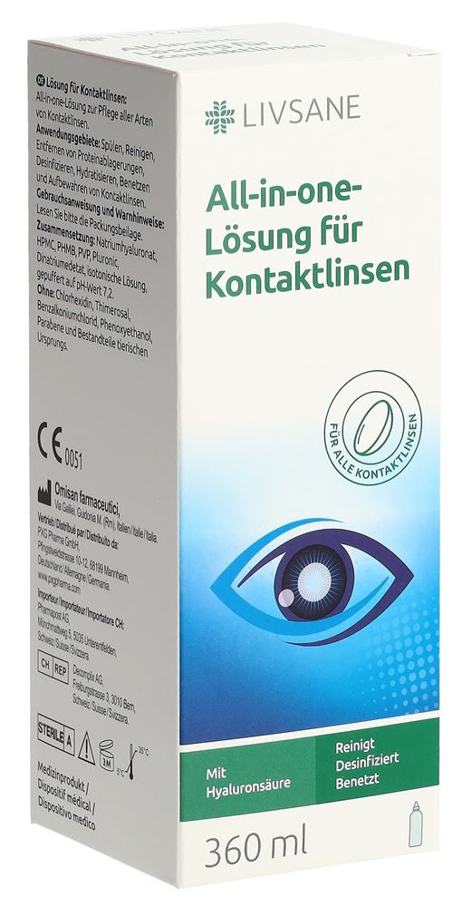 LIVSANE All-in-one-Lösung<br>360 ml, Flasche, Lösung, für Kontaktlinsen