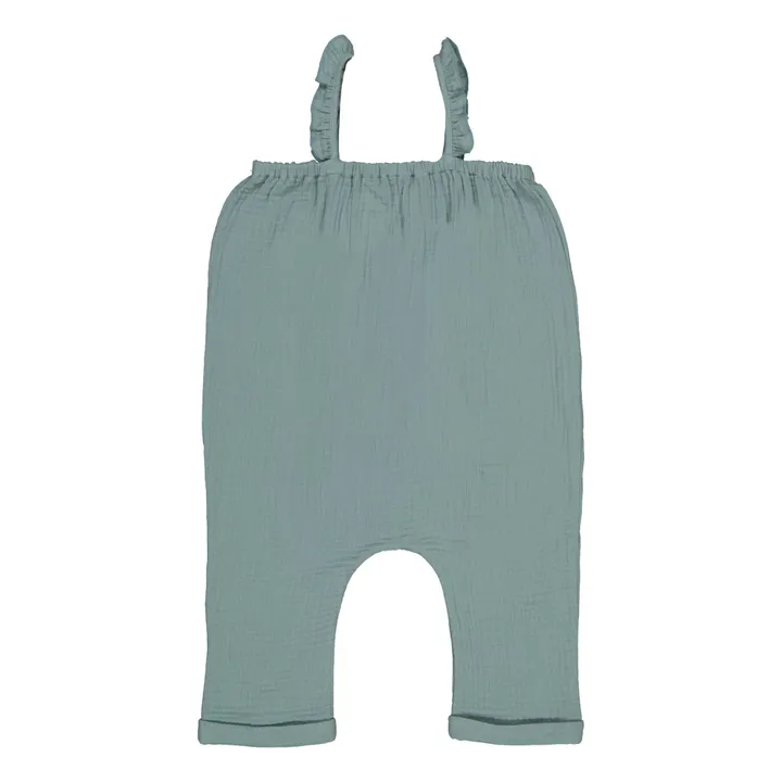 Petite Lucette Combinaison Coton Bio Morgane | Bleu gris