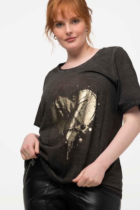Trachten-T-Shirt, Hirsch, Classic, Rundhals, Halbarm
