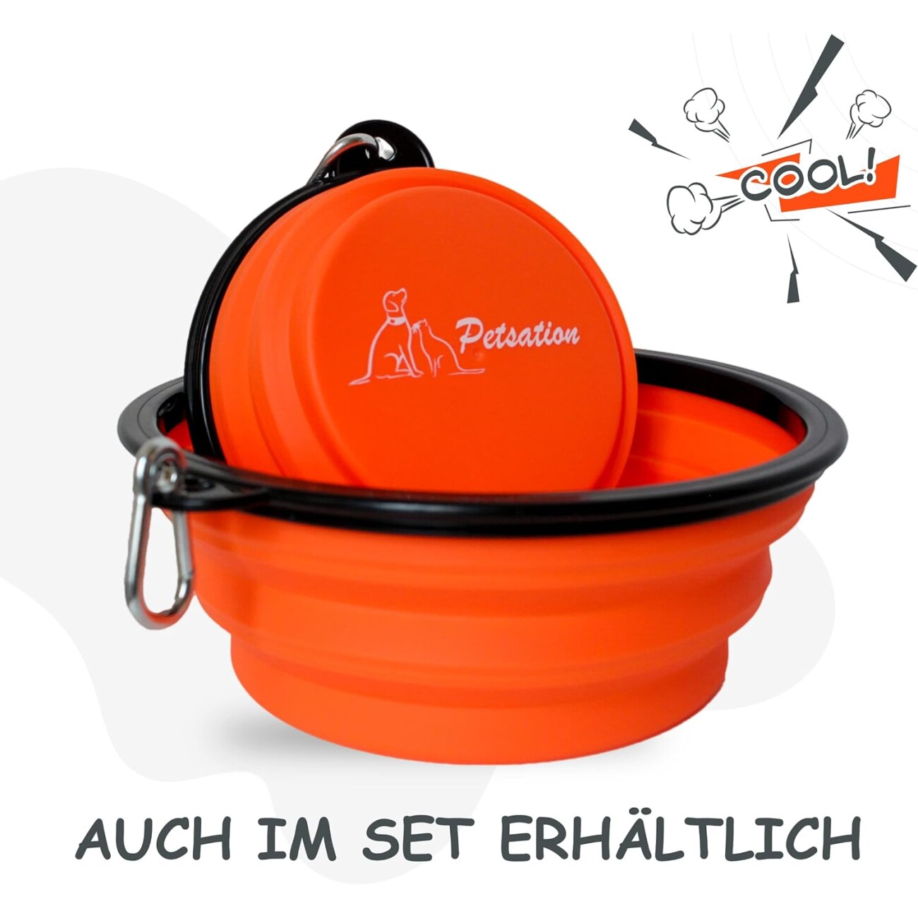Petsation Faltbarer Reisenapf Pink 350 cm³
