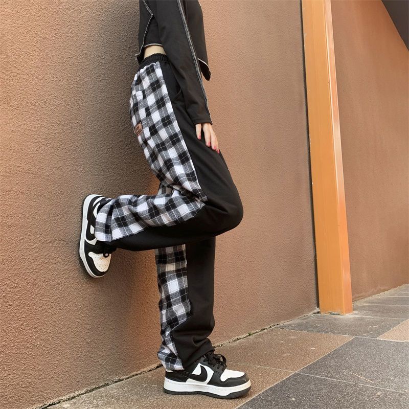 Everose - Geruite joggingbroek