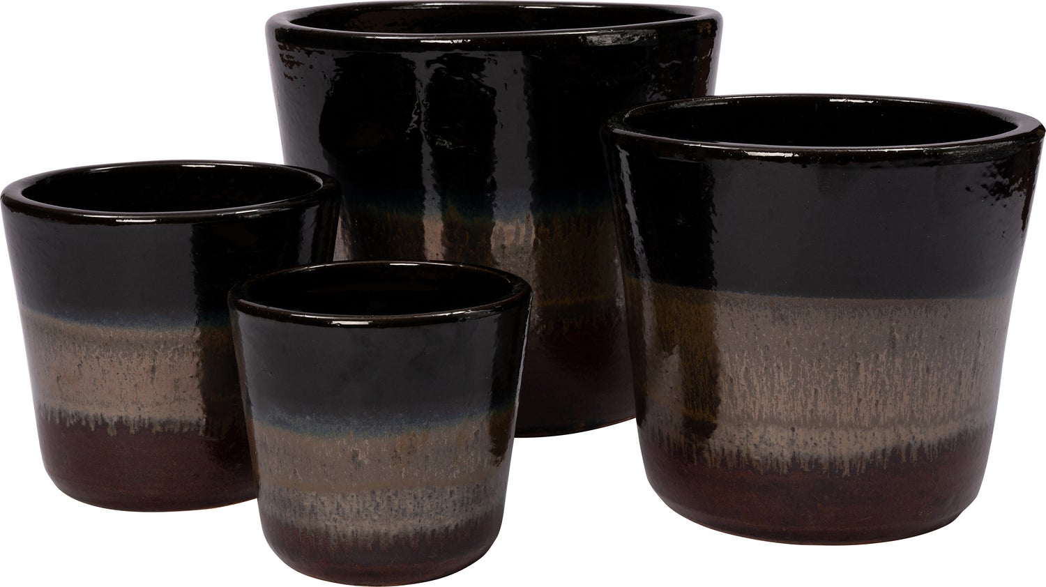 Intratuin bloempot Coffee zwart / bruin D 23 H 21 cm