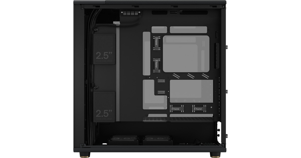 Fractal DesignNorth XL RC Charcoal Black TG Dark midi tower behuizing  (Zwart | 2x USB-A | 1x USB-C | Tempered Glass)