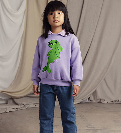 Mini Rodini Sweatshirt - Dolphin - Lila