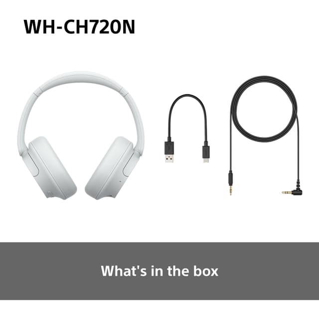Sony WH-CH720N trådløse around-ear høretelefoner (hvid)