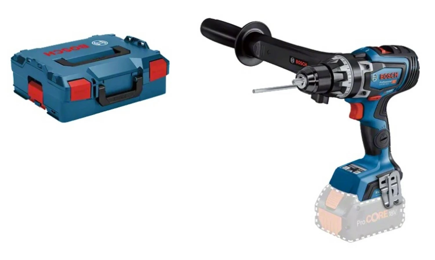 Bosch GSR 18V-150 C 18V Li-Ion accu BiTurbo schroefboormachine body in L-Boxx - 150Nm - koolborstelloos