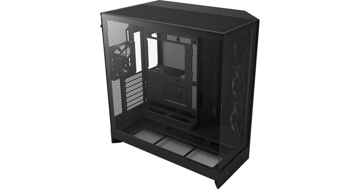 NZXTH9 Flow midi tower behuizing  (Zwart (mat) | 2x USB-A | 1x USB-C | Tempered Glass)