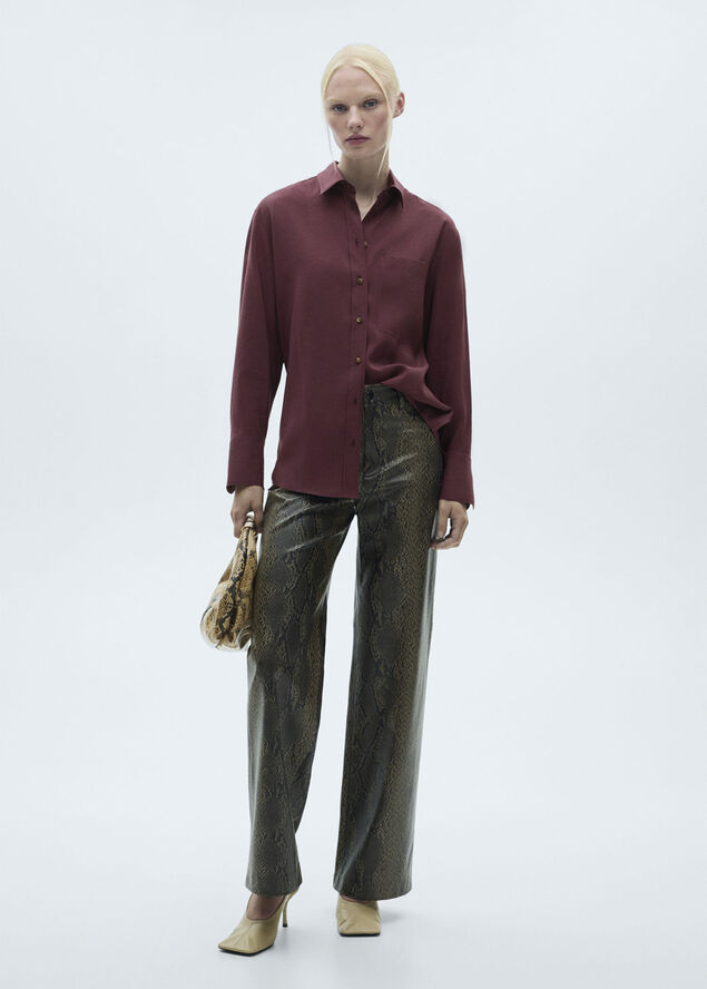 MANGO SHIRT. -- AURELIA Medium purple