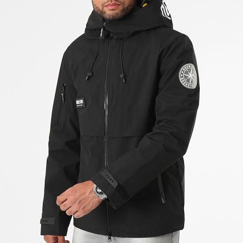 Veste Zippée Capuche Filton Noir