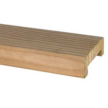 Afdeklat met sponning geschaafd blank 2,8 x 8,5 cm, lengte ca. 180 cm