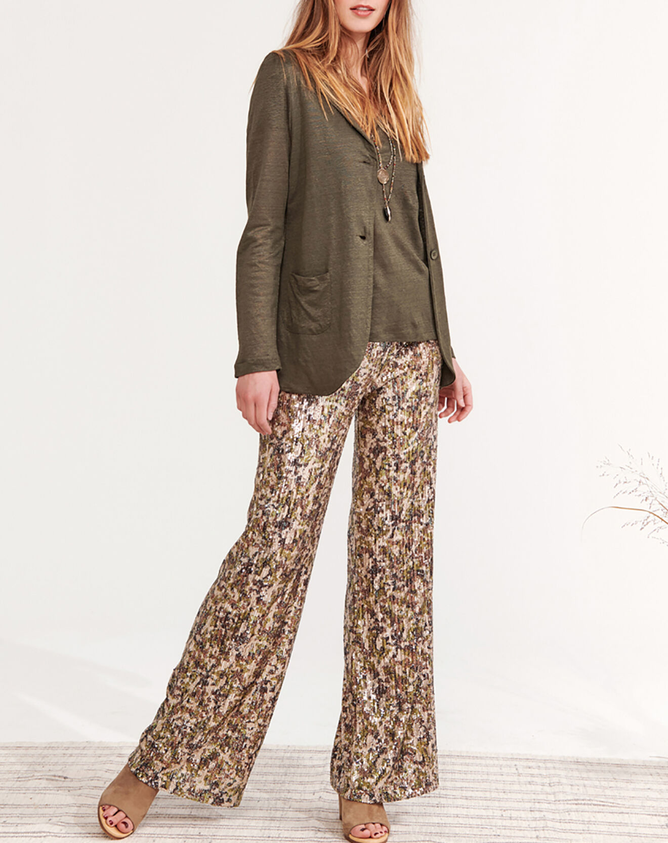 Lauren Vidal Veste 100% Lin Essential bronze