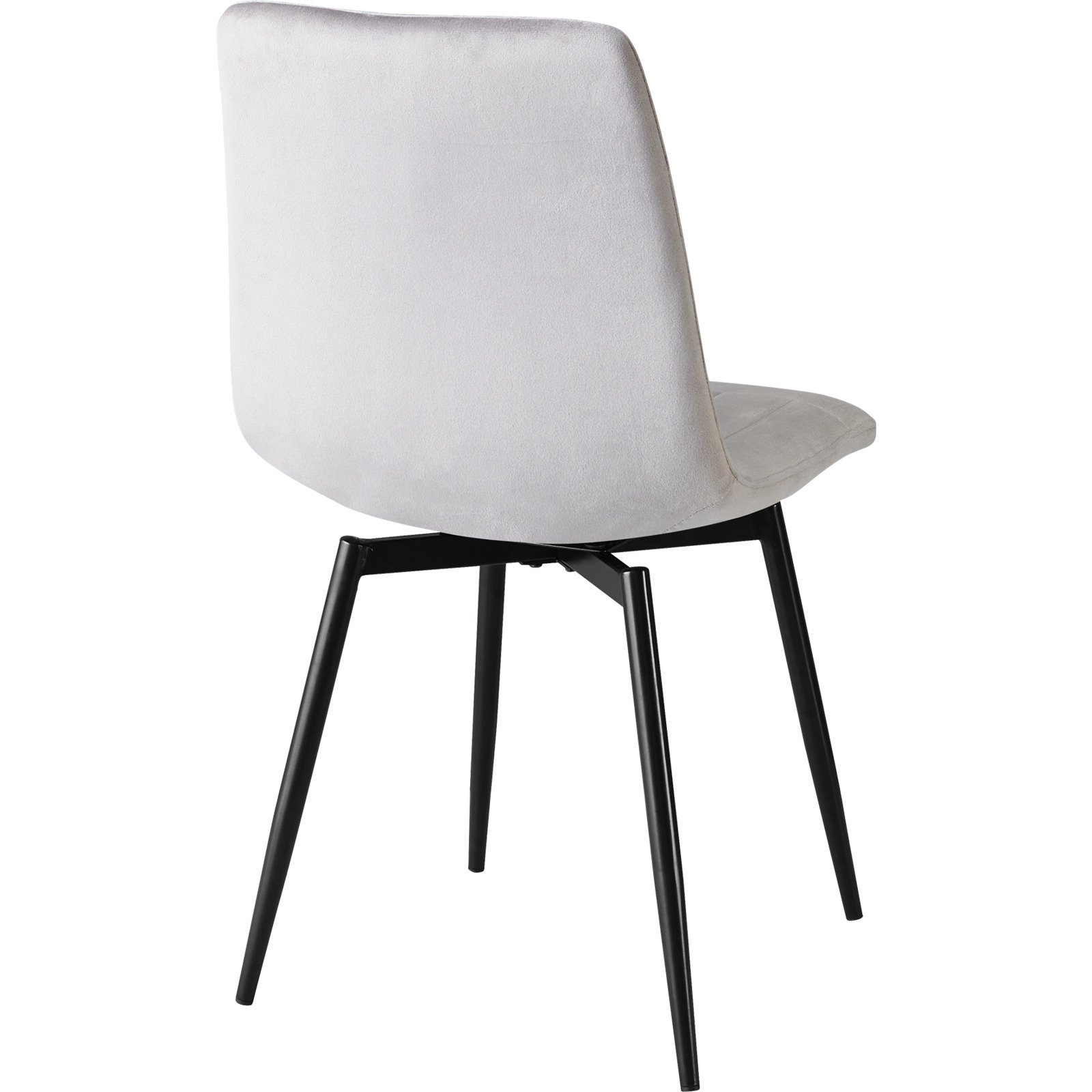Polsterstuhl Ayra, Stoff Samt-Optik, drehbar grau