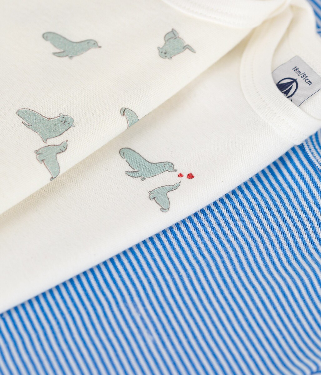 PETIT BATEAU<br>Conjunto de 3 bodies de manga curta
