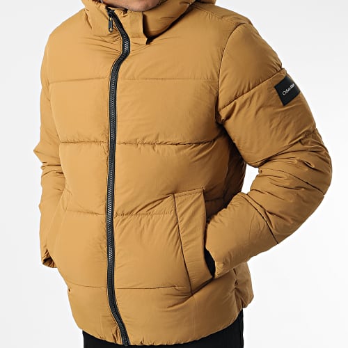 Doudoune Capuche Crinkle Nylon Puffer 0336 Camel