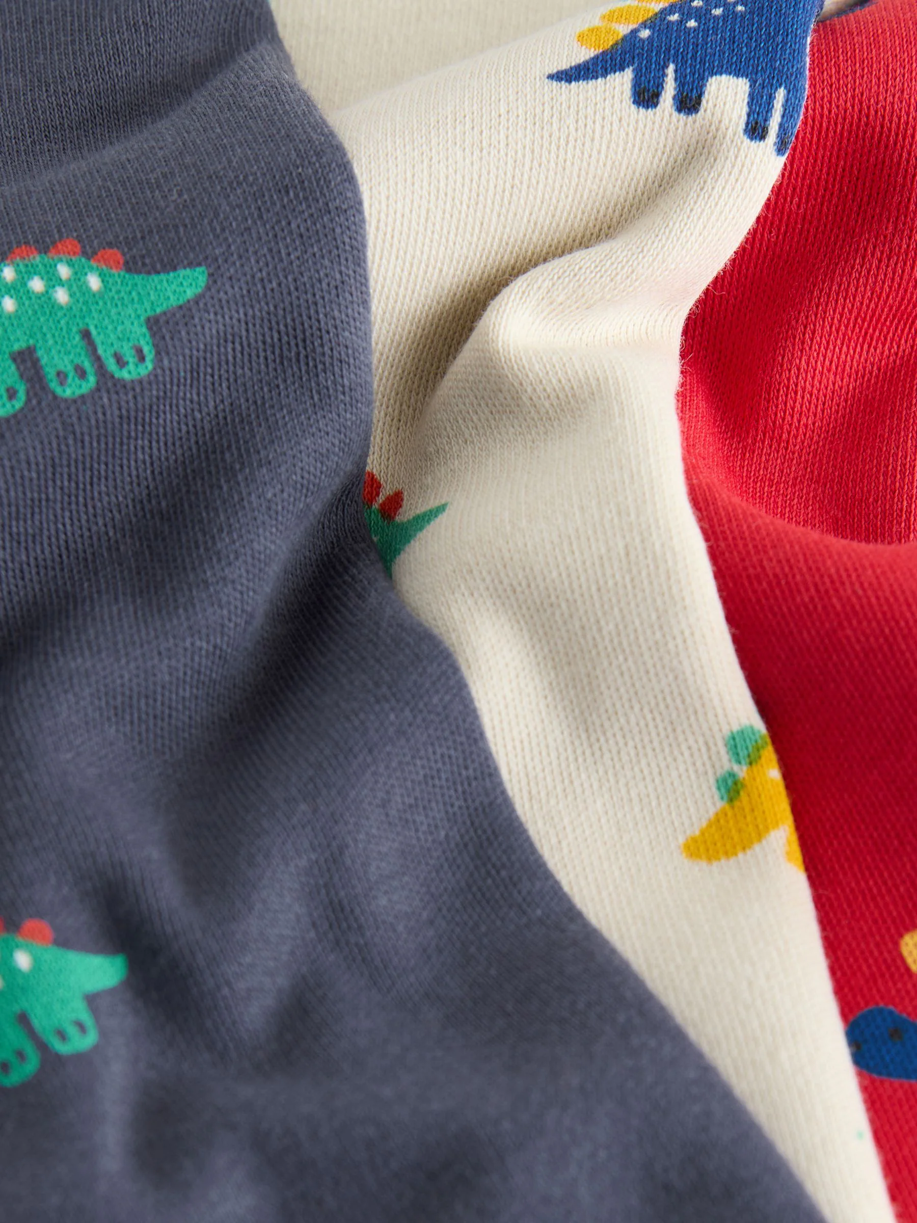 Blauw/Rood/Crème - Verpakking van 3 knusse pyjama's (9 mnd-10 jr)