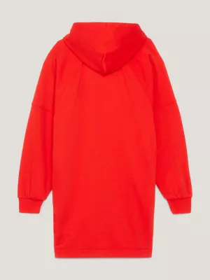Vestido com capuz oversized com logo