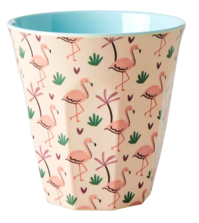 Rice Beker Small - Pink - Funky Prints - 6-pack