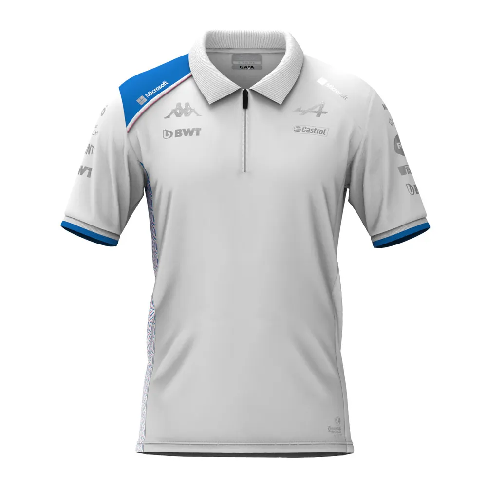 Kappa ACREM ALPINE F1 - Polo Homme white/liquid blue