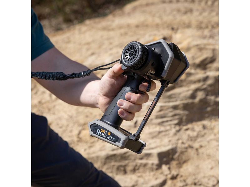 Spektrum Fernsteuerung DX6 Rugged DSMR Grau, mit SR515 Robuster 6-Kanal Sender für RC Fahrzeuge